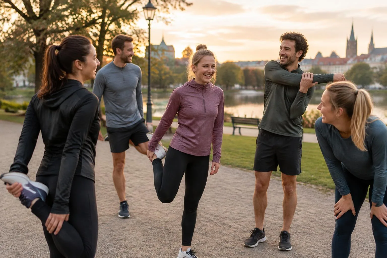Menschen im sportlichen Teamalltag