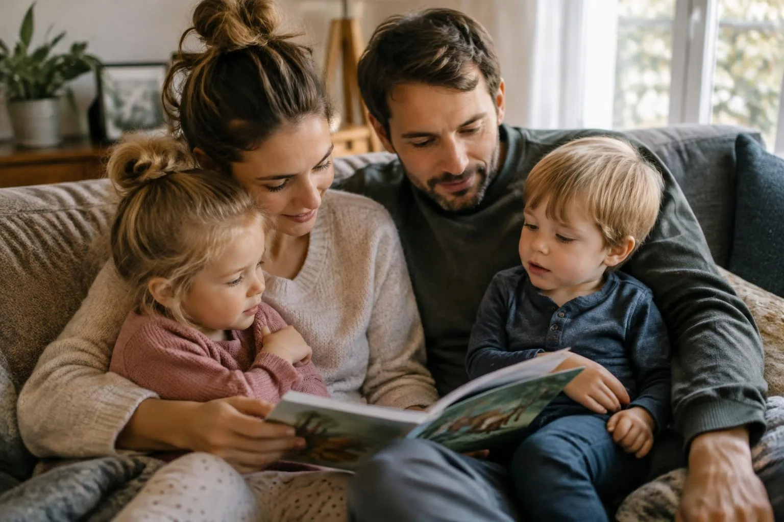 Familie verbringt gemeinsame Zeit
