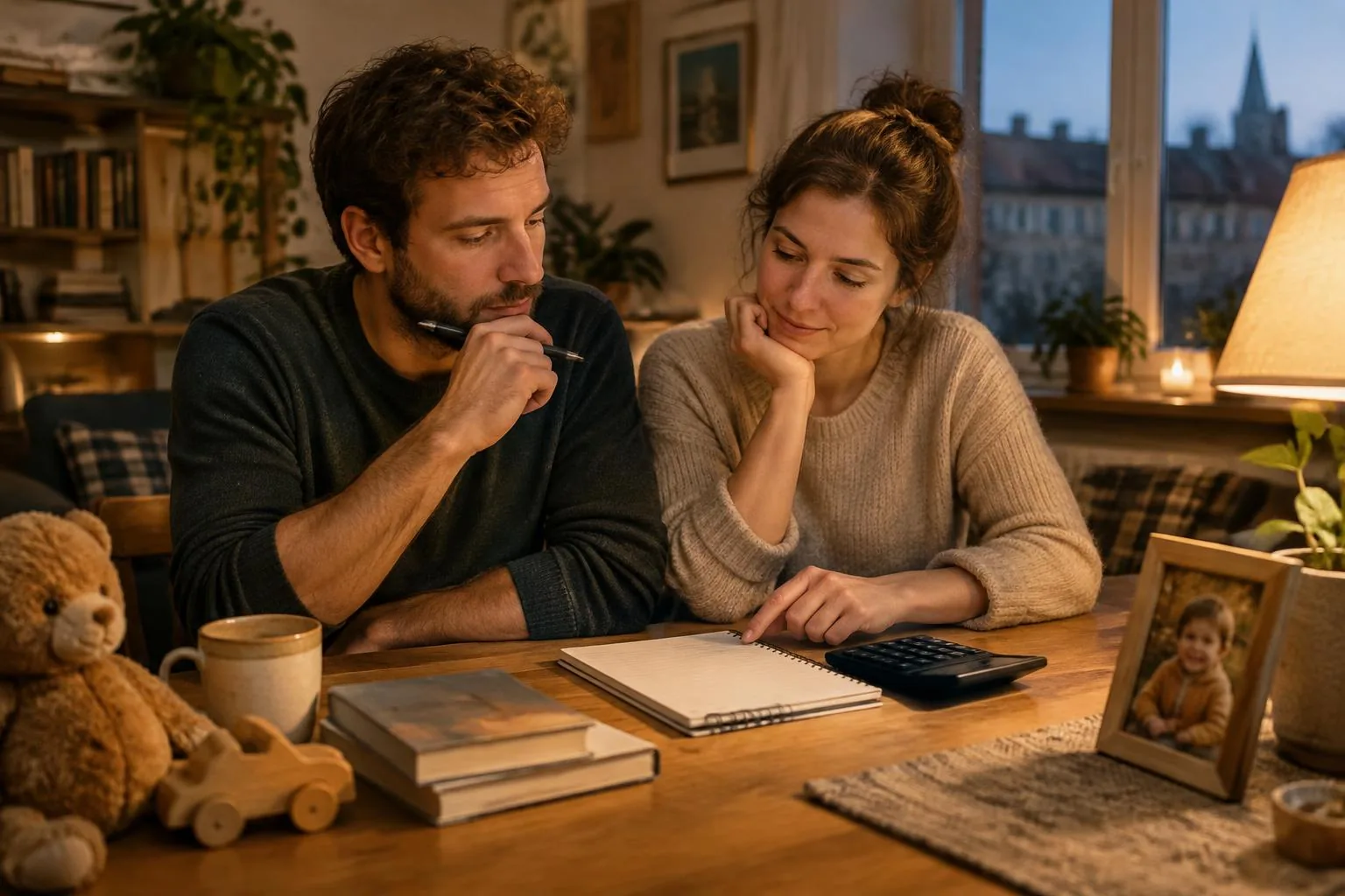 Familie plant die Zukunft eines Kindes