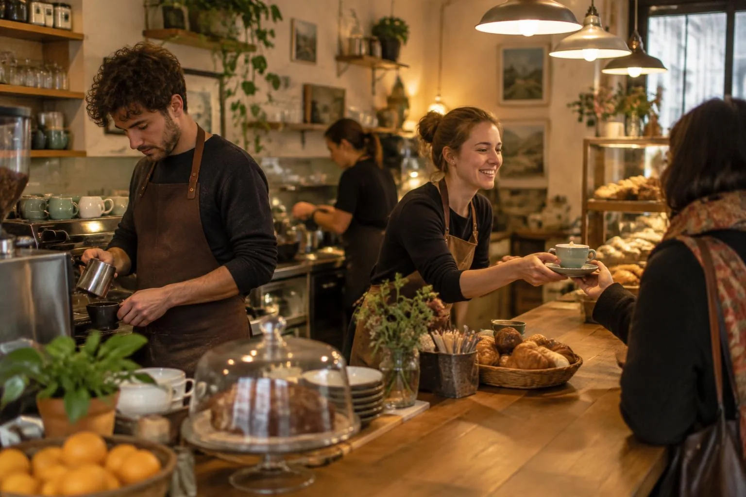 Team im Café