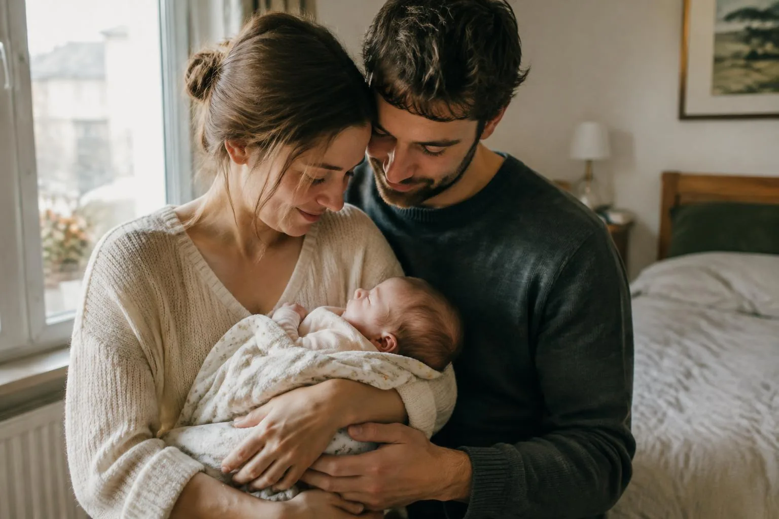 Neugeborenes im Familienalltag